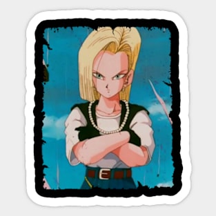 ANDROID 18 MERCH VTG Sticker